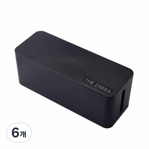더자카 베스트심플 전선정리함, 6개, 블랙