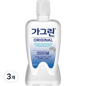 가그린 오리지널 구강청결제, 380ml, 3개