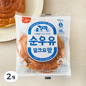 삼립 순우유 밀크요팡, 65g, 2개