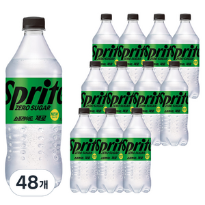 스프라이트 제로 탄산음료, 1L, 48개