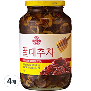 오뚜기 꿀대추차, 1kg, 1개입, 4개