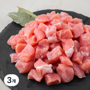 곰곰 한돈 등심 카레용 (냉장), 400g, 3개