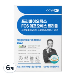 데이즈온 오한진 프리바이오틱스 FOS 트리플, 129g, 6개