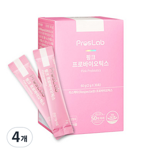 프로스랩 핑크 프로바이오틱스 여성 유산균, 60g, 4개