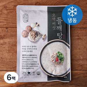 지리산처럼 오색버섯 들깨탕 1~2인분 (냉동), 500g, 6팩