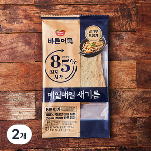 바른어묵 85% 갈치사각 어묵, 180g, 2개