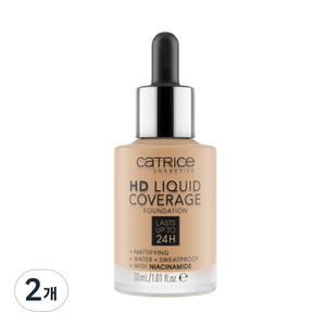 캐트리스 HD 리퀴드 커버리지 파운데이션 30ml, 032호 누드 베이지, 2개