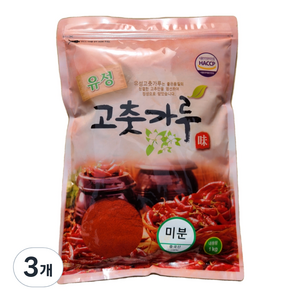 유성 고춧가루 미분, 1kg, 3개