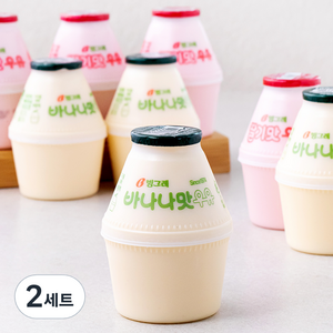 빙그레 바나나맛우유 240ml x 4개입 + 딸기맛 우유 240ml x 4개입 세트, 2세트