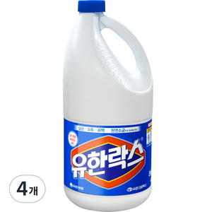 유한락스 레귤러 용기형, 4L, 4개