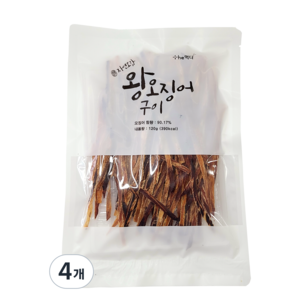 더먹다 자연오감 왕오징어구이, 120g, 4개