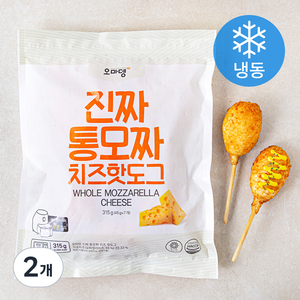 오마뎅 진짜 통모짜 치즈핫도그 7개입 (냉동), 315g, 2개