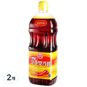 오뚜기옛날 고추맛기름, 1.5L, 2개