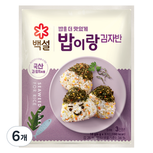 백설 밥이랑 김자반, 18g, 6개