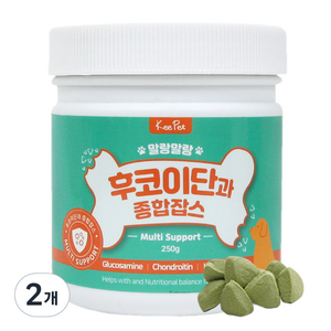 킵펫 강아지 말랑말랑 후코이단 잡스 영양제, 종합영양제, 250g, 2개