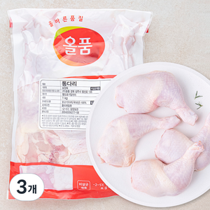 올품 닭통다리 장각 진공팩 (냉장), 1kg, 3개