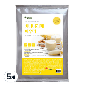 위드고 바나나라떼 분말형, 1kg, 1개입, 5개