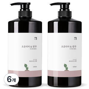 살림백서 오푼티아 앤 밤부 헤어트리트먼트 화이트머스크향, 1000ml, 6개