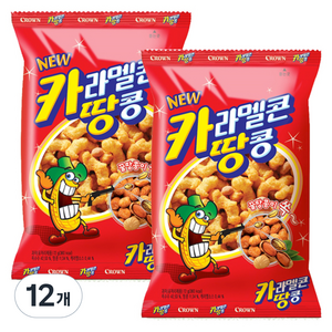 크라운 카라멜콘 땅콩, 72g, 12개