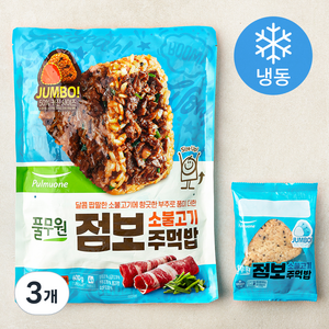 풀무원 소불고기 점보주먹밥 4개입 (냉동), 600g, 3개