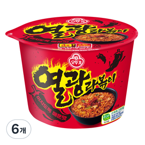 오뚜기 열광라볶이 용기 125g, 6개