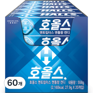 호올스 멘토립터스 멘톨향 캔디, 27.9g, 60개