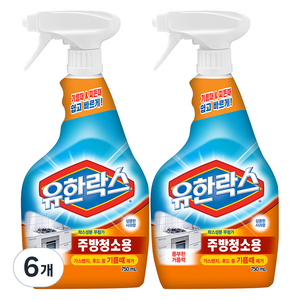 유한락스 주방청소용, 750ml, 6개