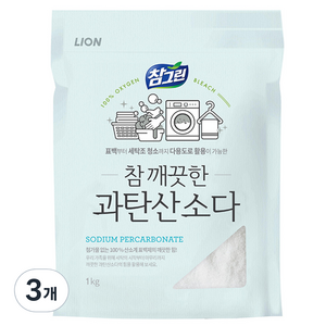 참그린 참 깨끗한 과탄산소다 주방세제 파우치, 1kg, 3개