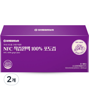 참앤들황토농원 NFC 착즙원액 포도즙, 3L, 60개