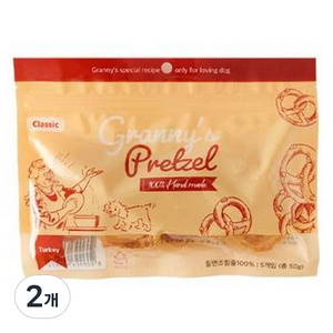 펫프렌즈 강아지 그래니스 독 터키츄 프레즐 5p, 칠면조, 50g, 2개