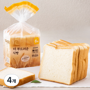 델리팜 더 부드러운 식빵 6입, 4개, 380g