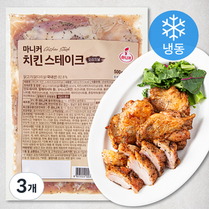 마니커 치킨 스테이크 오리지널 (냉동), 500g, 3개