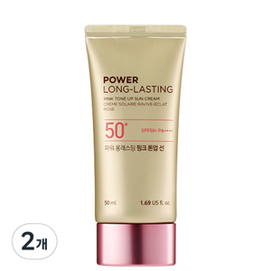 더페이스샵 파워 롱래스팅 핑크 톤업 선로션 SPF50+ PA++++, 50ml, 2개