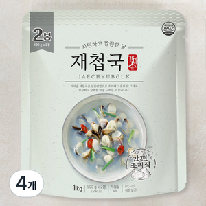 시원하고 깔끔한맛 재첩국 2입, 1kg, 4개