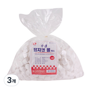 수성메디칼 탈지면 롤 에스 3호 450g, 3개