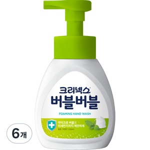 크리넥스 버블버블 핸드워시 힐링그린, 250ml, 6개