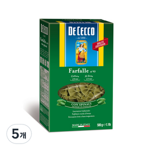 데체코 시금치 파팔레, 500g, 5개