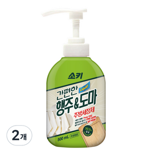 소키 간편한 행주 앤 도마 주방세정제, 500ml, 2개