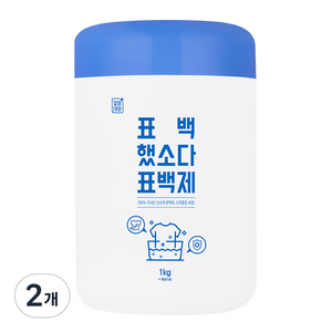 깔끔대장 표백했소다 표백제 + 계량스푼, 1kg, 2개