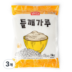 우영식품 아따꼬씨네 들깨가루, 1kg, 3개