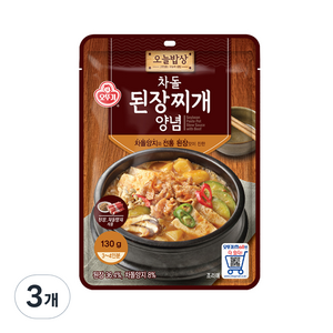 오뚜기 차돌 된장찌개 양념, 130g, 3개