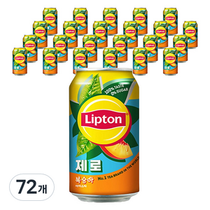 립톤 제로 복숭아 아이스티, 355ml, 72개