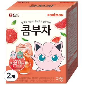 담터 포켓몬 콤부차 자몽, 5g, 40개입, 2개