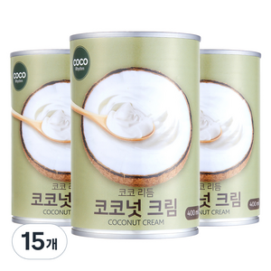 코코리듬 코코넛 크림, 15개, 400ml