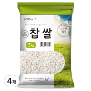 대구농산 건강한밥상 찹쌀, 3kg, 4개