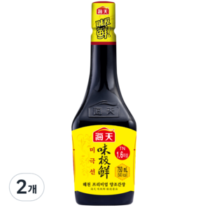 해천 하이텐 프리미엄 미극선 양조간장, 2개, 750ml