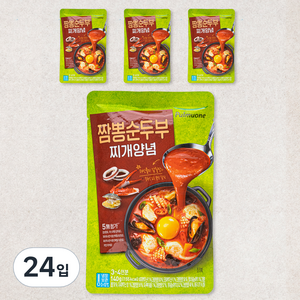 풀무원 짬뽕순두부찌개 양념, 140g, 24입