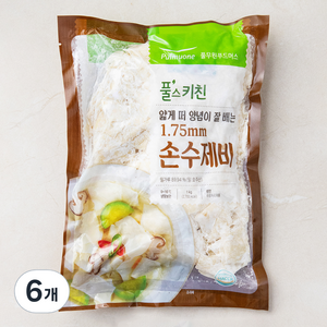 풀무원 풀스키친 손수제비, 1kg, 6개