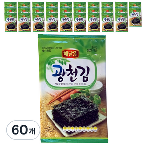 해달음 광천 전장김, 25g, 60개