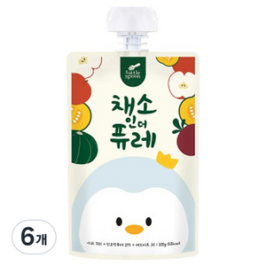 리틀스푼 채소 인 더 퓨레, 혼합맛(사과/단호박/비트), 100g, 6개